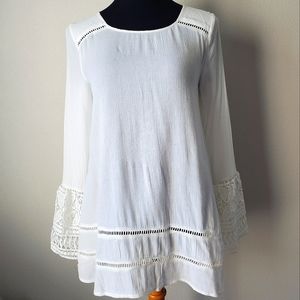 Sun & Shadow Bell Sleeve Tunic Top